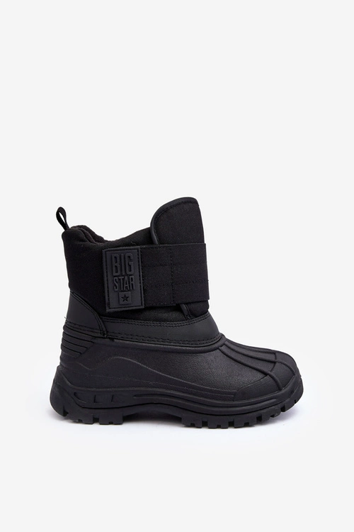 Dziecięce Śniegowce Na Rzep Ocieplane Czarne Big Star MM374122