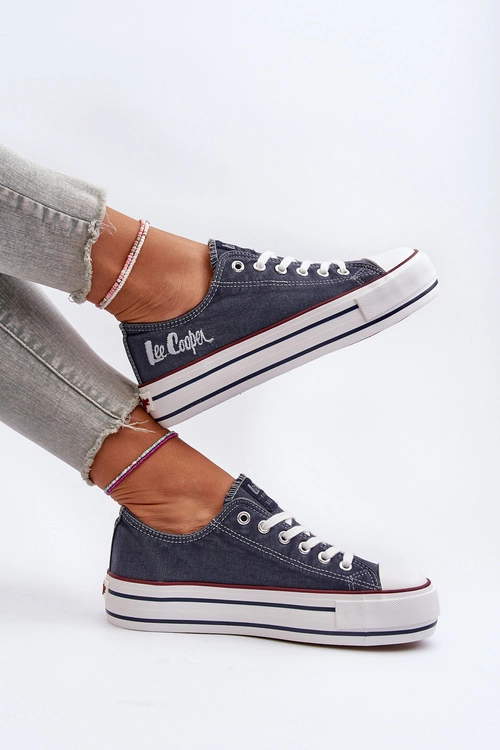Trampki Damskie Na Grubej Podeszwie Lee Cooper LCW-24-31-2220 Granatowe