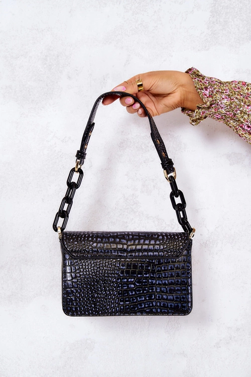 Torebka Listonoszka Wężowa NOBO M0110-C020 Czarna