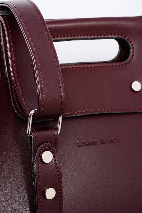 Duży Damski Bordowy Kuferek Torebka Na Ramię Do Ręki
