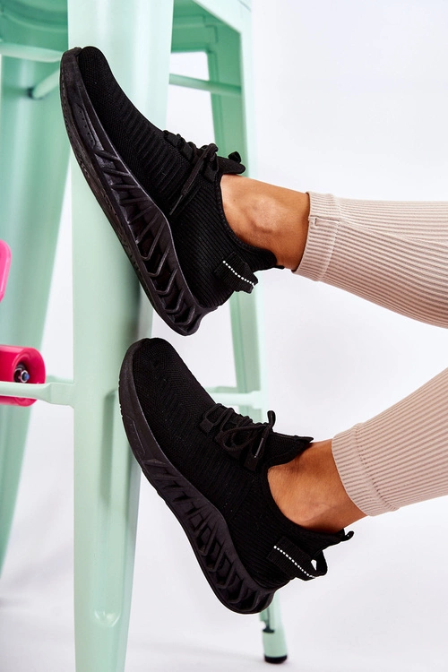 Damskie Sportowe Buty Materiałowe Czarne Lenney