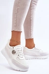 Damskie Sneakersy Na Platformie Białe Chana