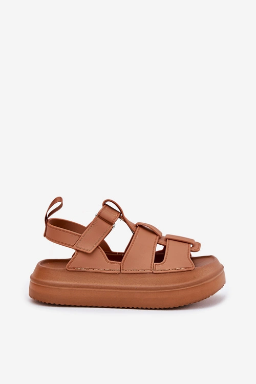 Sandały Damskie Na Platformie Camel Nitavelia