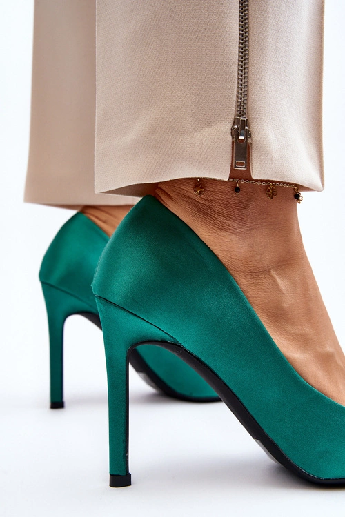 Szpilki Z Kokardą Zielone Fairine