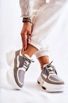 Damskie Sneakersy Sportowe Buty Biało-Szare New Horizon
