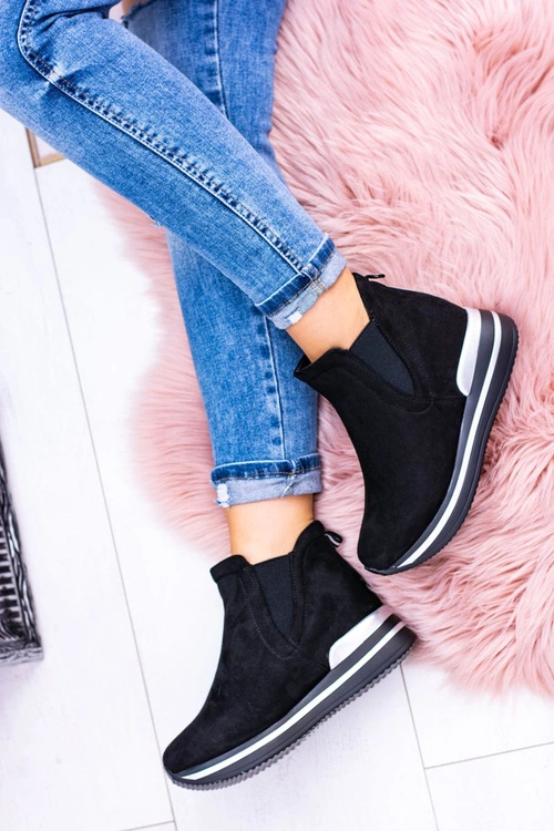 Czarne sportowe botki Popstar