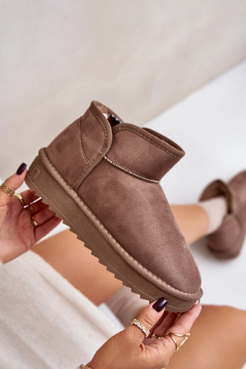 Śniegowce Na Platformie Damskie D.Franklin DFSH370010 Taupe