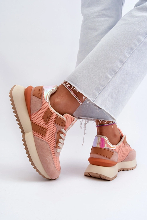 Sneakersy Damskie Big Star NN274976 Pomarańczowe