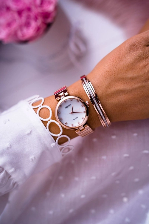 Damski Zegarek Ernest Różowe Złoto Minaria