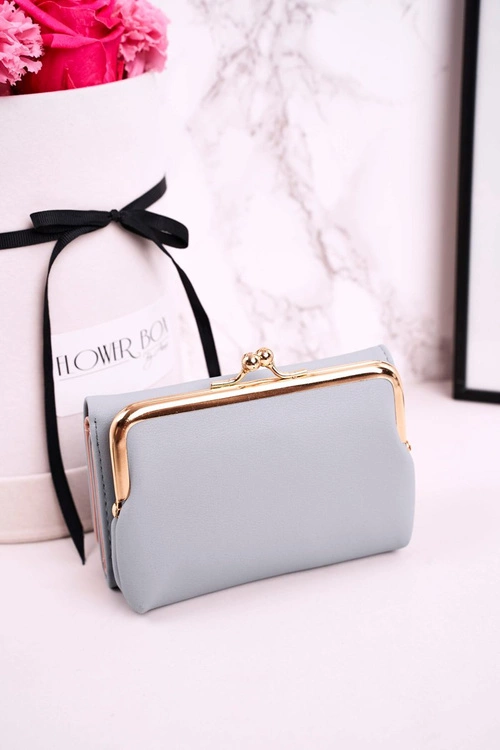 Średni Portfel Damski Zapinany Na Bigiel MILANO Niebieski