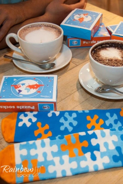 Skarpetki PUZZLE Rainbow Socks