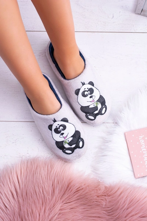 Dreex Damskie Domowe Ciepłe Papcie Klapki Panda