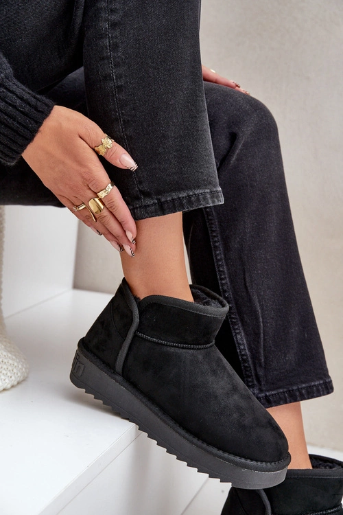 Śniegowce Na Platformie Damskie D.Franklin DFSH370010 Czarne