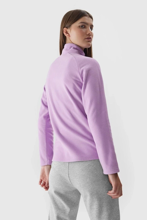 Polar Ze Stójką 4F Regular Damski 4FAW23TFLEF146-52S Fioletowy