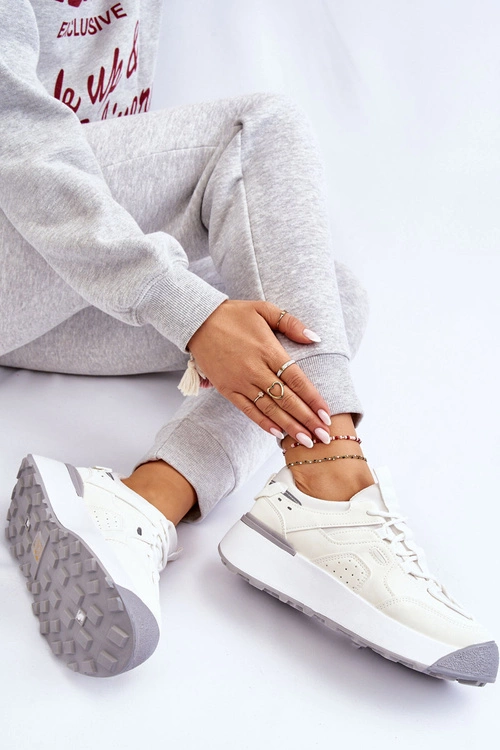 Damskie Buty Sportowe Na Platformie Białe Dakari