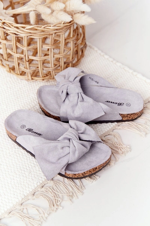 Dziecięce Klapki Na Korku Szare Little Wendy