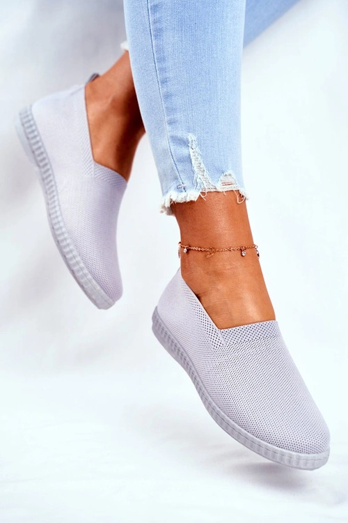 Damskie Trampki Wsuwane Tenisówki Szare Grigio