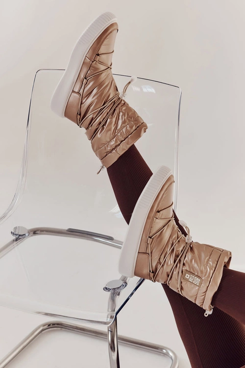 Damskie Ocieplane Śniegowce Big Star KK274194 Beżowe