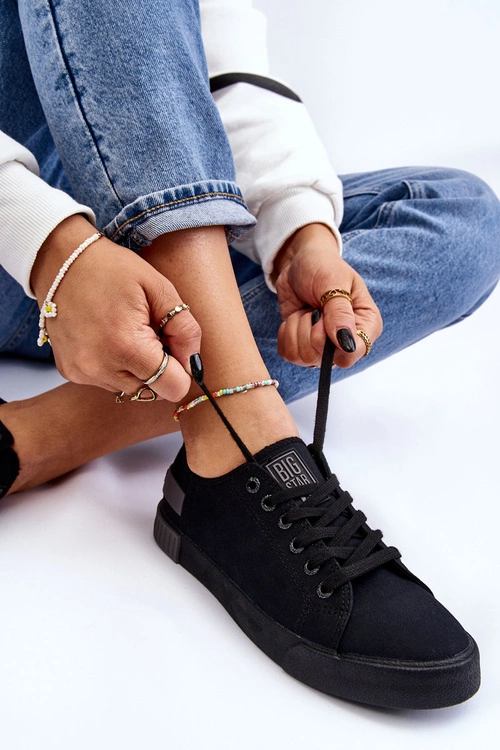 Damskie Niskie Trampki Big Star LL274038 Czarne