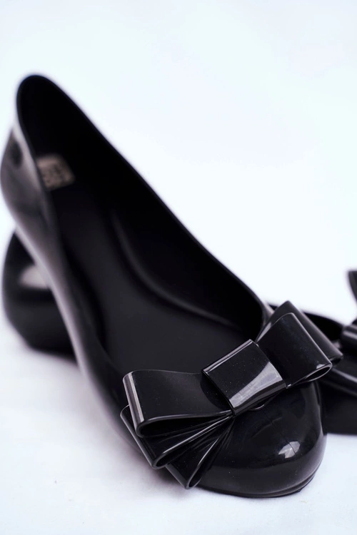 Damskie Baleriny Pachnące Gumowe ZAXY Czarne FF285057