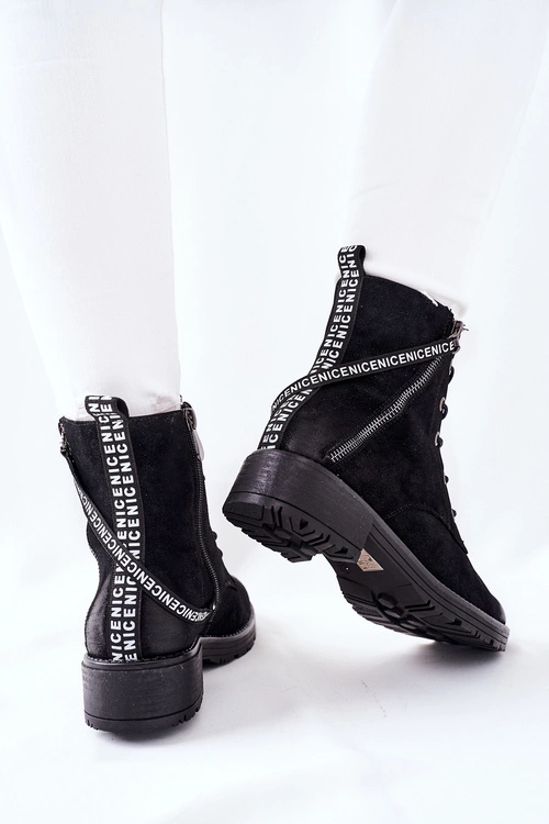 Botki Damskie Workery Czarne Goorey