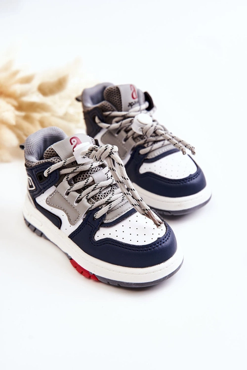 Dziecięce Wysokie Buty Sportowe Granatowe Bruce