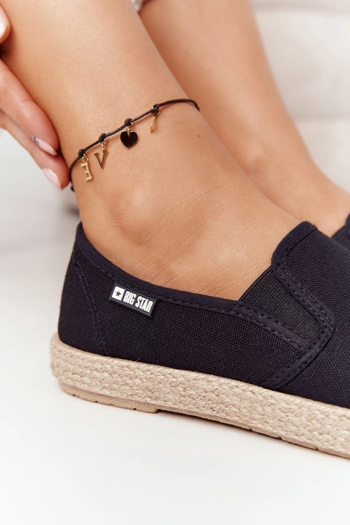Espadryle Na Plecionej Podeszwie Big Star DD274017 Czarne