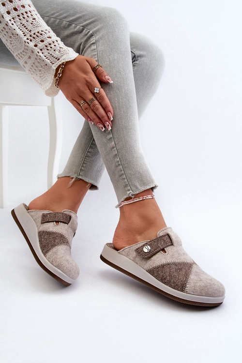 Kapcie Damskie Profilaktyczne Inblu CT000032 Beżowe