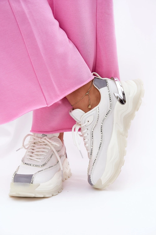 Damskie Sportowe Buty Cross Jeans II2R4017C Białe