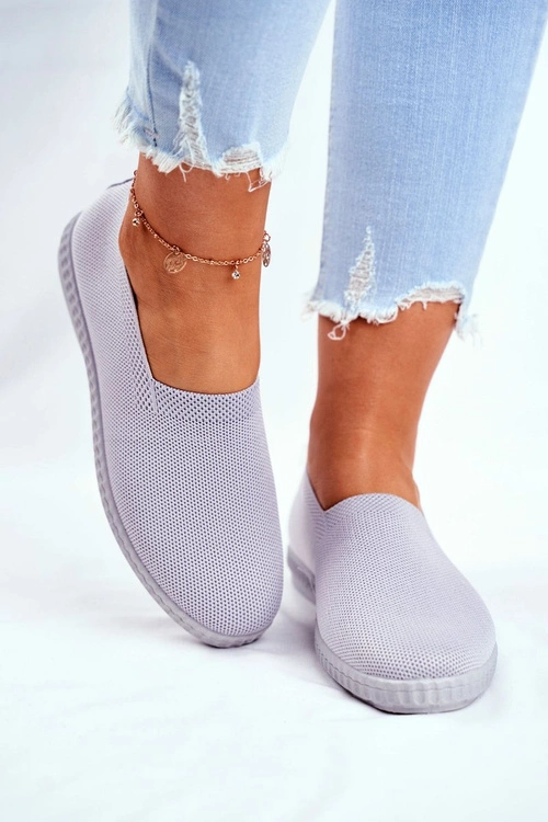 Damskie Trampki Wsuwane Tenisówki Szare Grigio