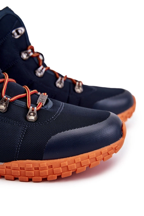 Męskie Buty Trekkingowe Memory Foam Big Star KK174110 Granatowe