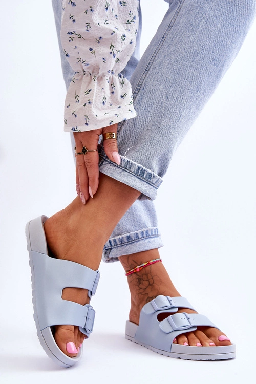 Damskie Klapki Na Platformie Niebieskie Vertigo