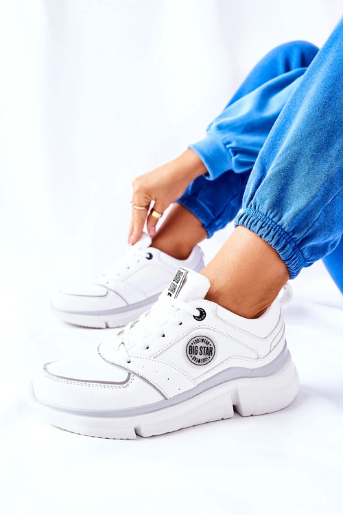 Sportowe Buty Na Platformie Big Star II274314 Białe