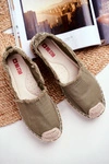Espadryle Damskie Pleciona Podeszwa Khaki Big Star DD274760
