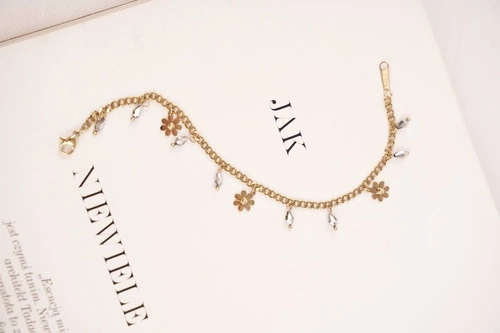 Damska Bransoletka Celebrytka Złota Stokrotka Daisy