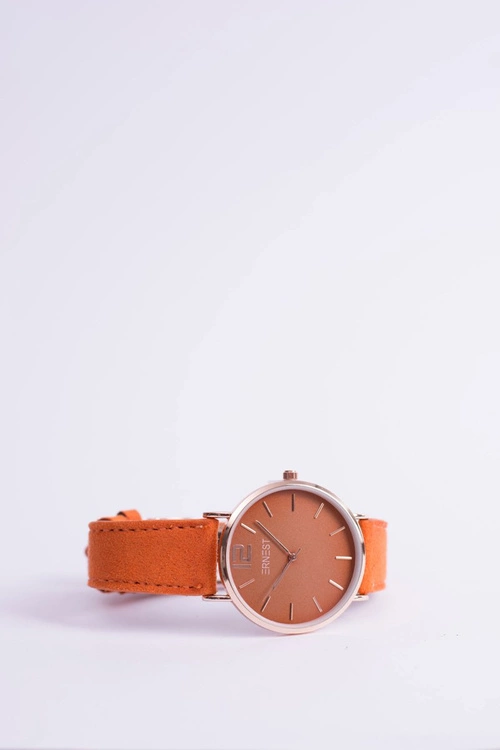 Damski Zegarek Ernest Manon Zamszowy Pomarańczowy