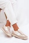 Buty Sportowe Sneakersy Damskie Panterka Beżowe Galabis