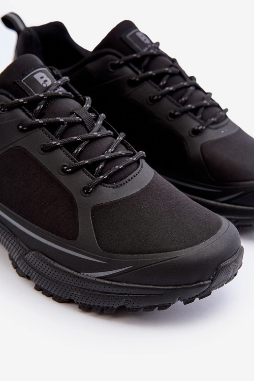 Męskie Buty Sportowe Trekkingowe Czarne Menesio