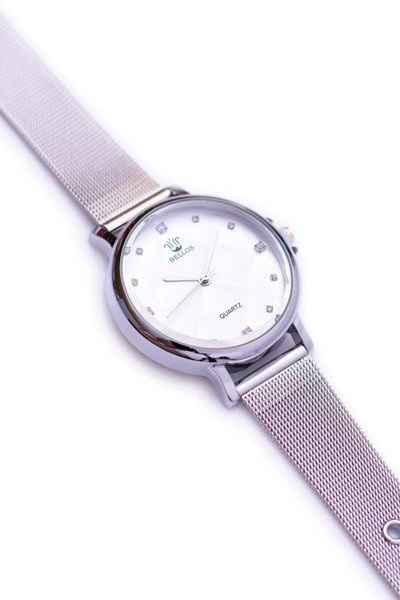 Bellos Damski Srebrny Zegarek Bransoleta Faciatto