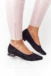 Baleriny Na Srebrnym Obcasie Vinceza 21-10601 Czarne
