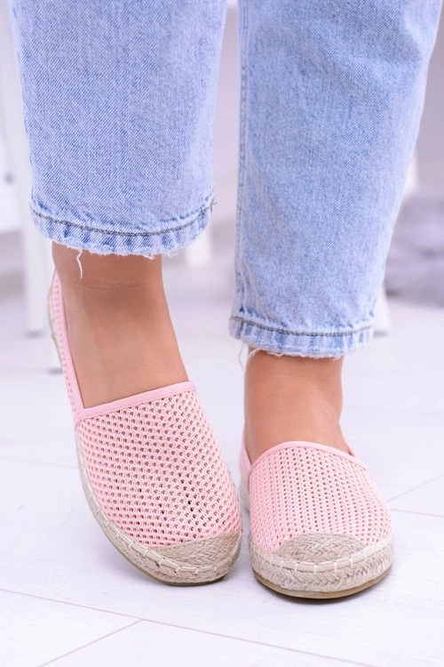 Damskie Różowe Dziurkowane Espadryle Asumi