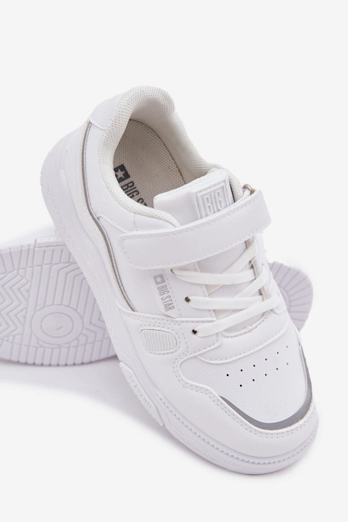 Sneakersy Dziecięce Na Rzep Big Star SS374042 Białe
