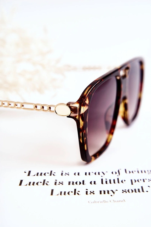 Damskie Okulary Przeciwsłoneczne Aviatory Marmurkowe V120013 Brązowe