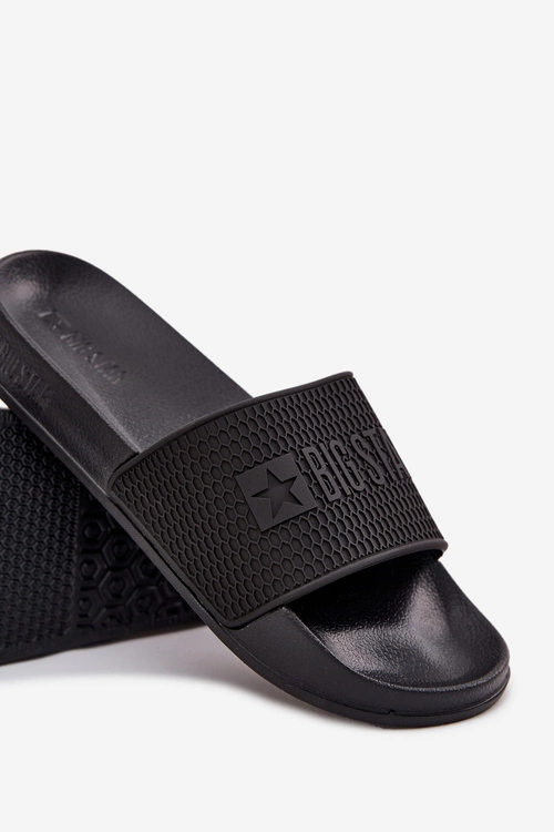 Klapki Męskie Na Piankowej Podeszwie Big Star SS174356 Czarne