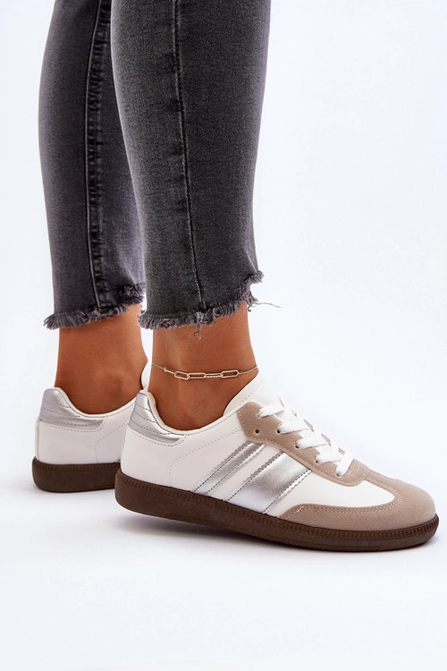 Damskie Niskie Buty Sportowe Sneakersy Białe Cafala