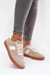 Zamszowe Sneakersy Damskie Vinceza 14029 Beżowe