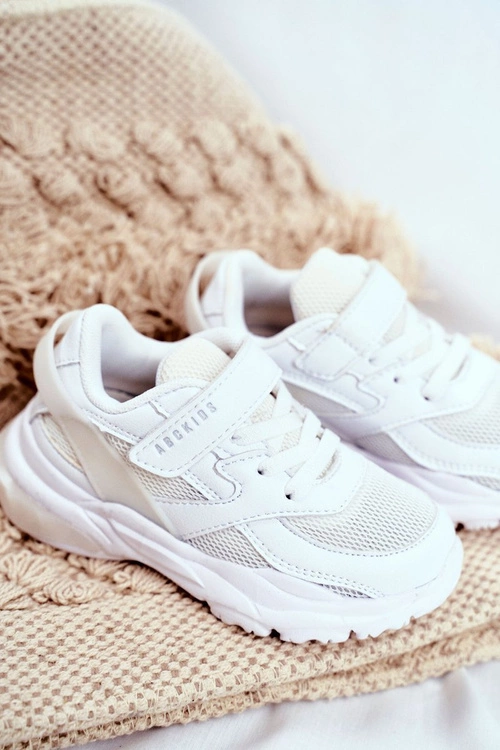 Sportowe Buty Dziecięce Młodzieżowe Białe ABCKIDS B933204077