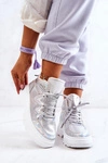 Sportowe Buty Ocieplane Srebrne Joenne