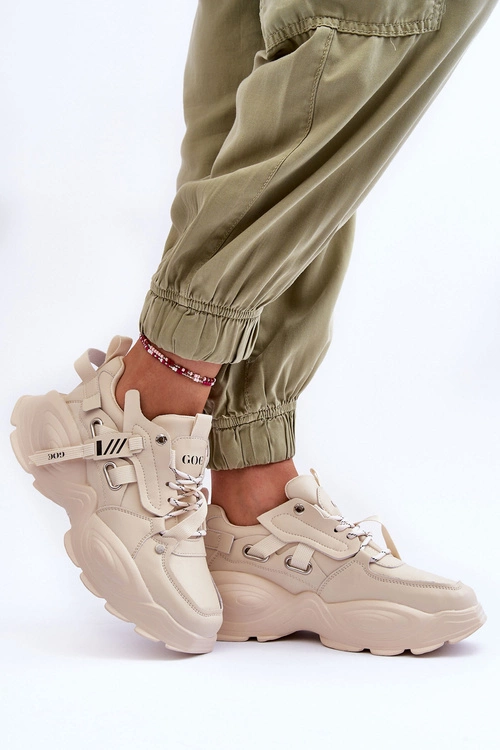 Buty Sportowe Sneakersy GOE MM2N4015 Beżowe