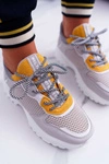 Sportowe Damskie Buty Wysoka Podeszwa Żółte Chillout